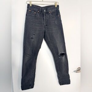 Levi’s 501 S Skinny Jeans, Black, size 24, petite
